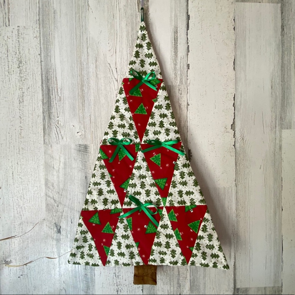 Christmas Tree Quilted Wall Hanging Homemade